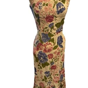 Reformation Cream and Pink Floral Top